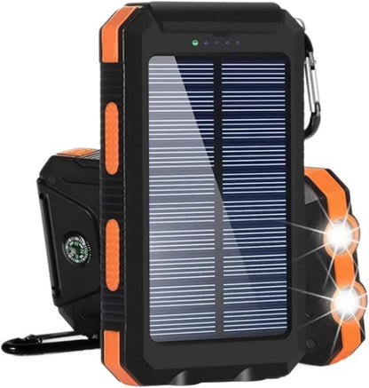 Solar Portable Charger | Multifunctional Charger | 20000mAh Wireless Fast Charging Device with Flashlight for Outdoor Camping