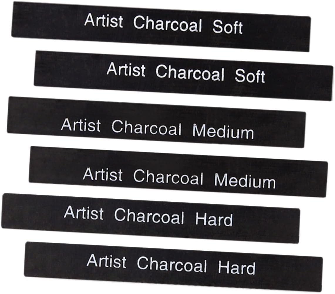 SEWACC 6pcs Charcoal Pastel Erasers Incense Briquettes Fire Cool Artist Willow Vine Charcoal Pencil Carbon