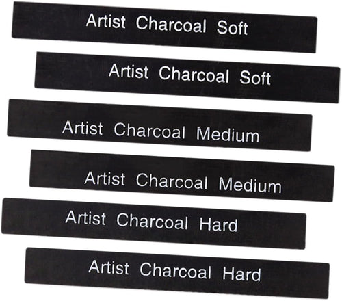 SEWACC 6pcs Charcoal Pastel Erasers Incense Briquettes Fire Cool Artist Willow Vine Charcoal Pencil Carbon