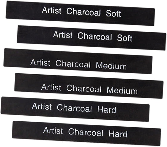 SEWACC 6pcs Charcoal Pastel Erasers Incense Briquettes Fire Cool Artist Willow Vine Charcoal Pencil Carbon