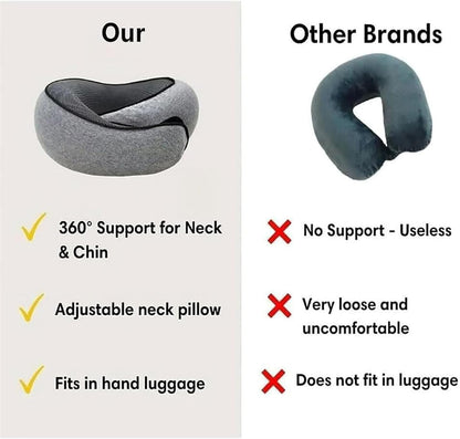 Travel Neck Pillow, Portable Airplane Travel Pillow, Memory Foam Neck Pillow, 360 Degree Comfort and Breathability
