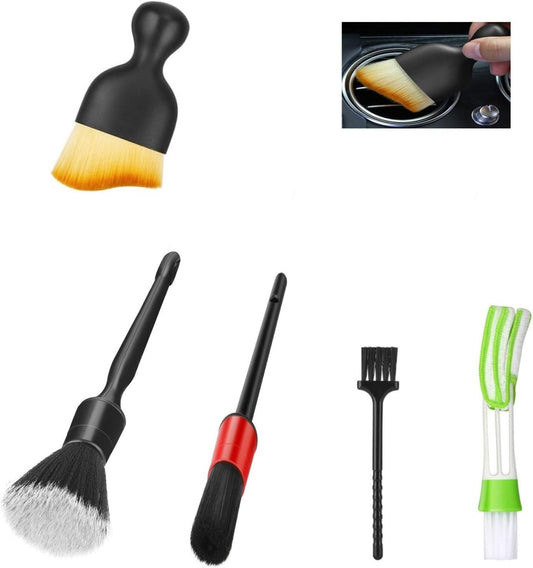 Fitosy Car Detailing Brushes Duster Cleaning Kits, Soft Hair Dashboard Air Vent Crevice Dusting Detail Cleaner Interior Accessories Tools for Decoration,Automotive,Truck,SUV,RV