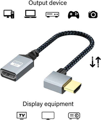 ljhnba HDTV Male to Female Cable HDTV Extender Supports 4K30HZ60Hz 2160p for Seamlessly Video Streaming Wide Compatibility