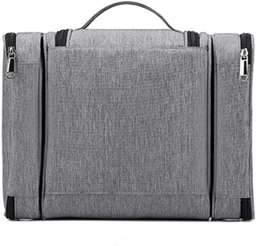Hanging Travel Toiletry Bag For Women and Men,Cosmetic Makeup Hygiene Organizer Kit, Portable Storage Pack (Light Grey)