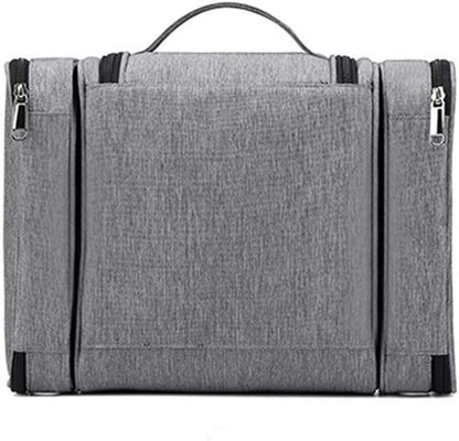 Hanging Travel Toiletry Bag For Women and Men,Cosmetic Makeup Hygiene Organizer Kit, Portable Storage Pack (Light Grey)