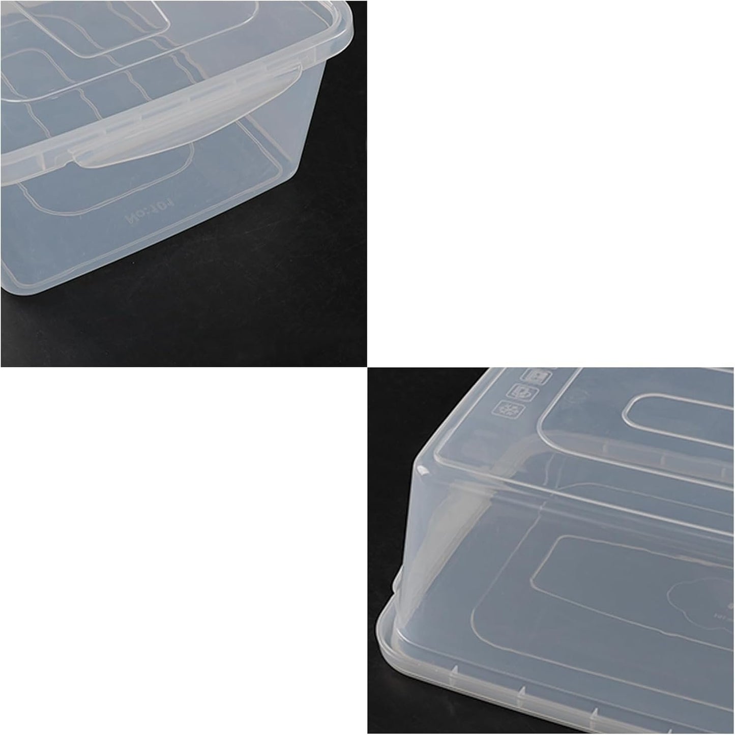 Anbers 16 Quart Clear Latching Storage Containers with Lid, Plastic Storage Box, 2 Packs