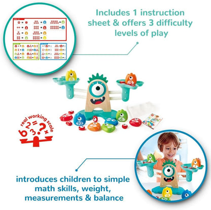 Hape Monster Math Scale Educational Learning Activity Kids/Toddler Play Toy 3+