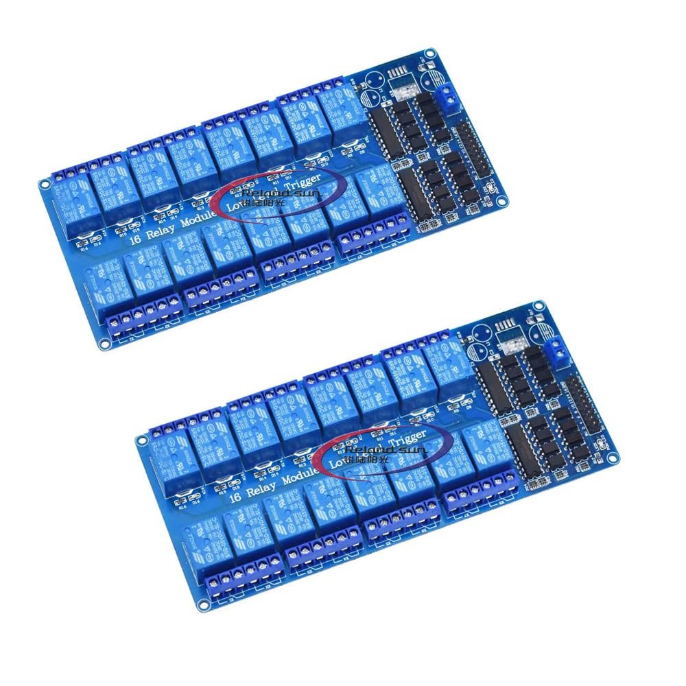 2PCS 16-Channel 12V 5V Relay Module Board (5v)
