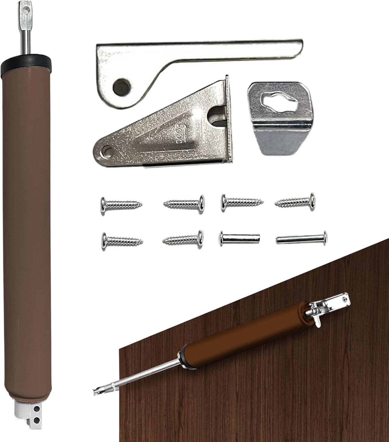 Automatic Door Closer, Portable Doors Closure, Safety Home Supplies, Easy Install Closing Tool, Ideal for Apartment, Living Room, Dorm, Bathroom, Kitchen Use 9.69x35.43 Inch