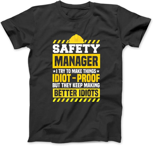 Occupational Health Safety Management Safety Manager T-Shirt Sweatshirt Hoodie for Men Women Kids Made in Canada Black
