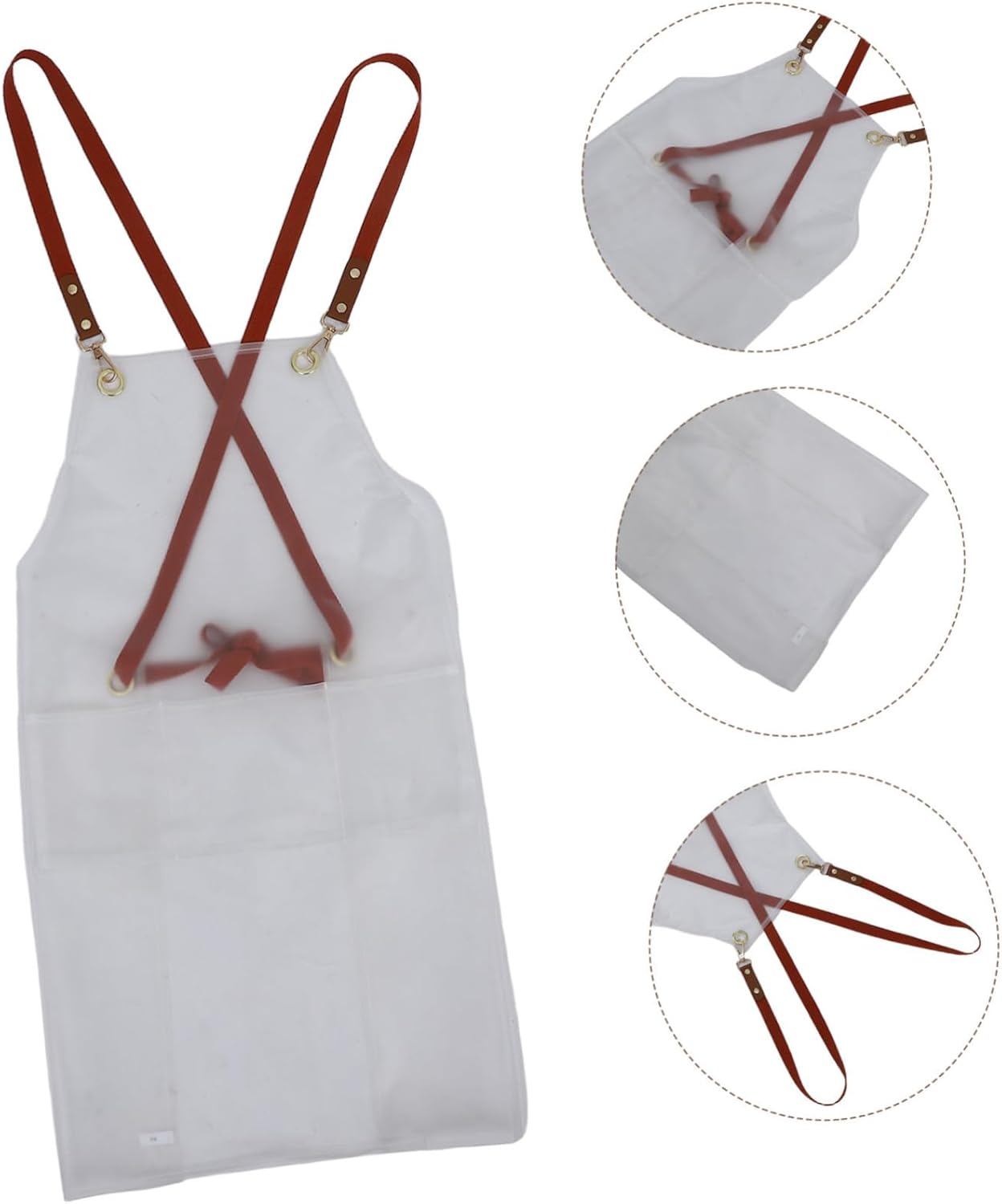 PENIKOKO Oil Apron for Adults Adjustable Strap Transparent Design for Painting Hair Dyeing and Crafting Reliable Protection Against Stains and Spills