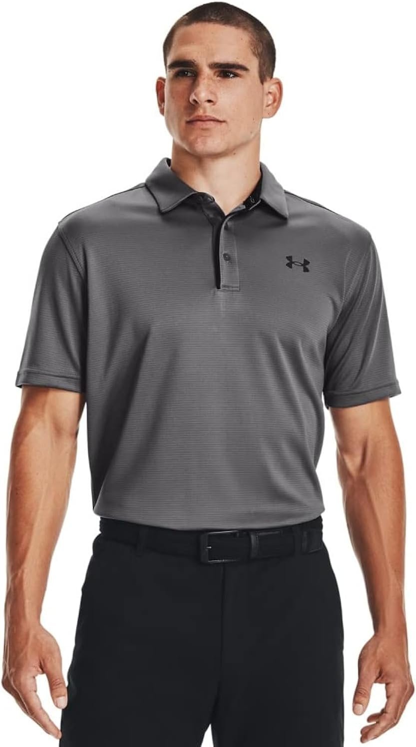UNDER ARMOUR mens Tech Golf Polo Graphite (040)/Black3X-Large