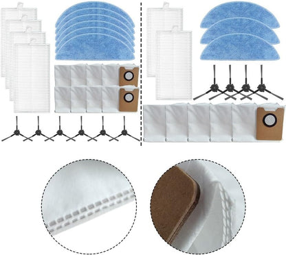 Cleaning Essentials for ECOVACS Y1 - Set completo di filtri, panni mocio, sacchetti per la polvere e spazzole laterali per mantenere l'igiene (B)