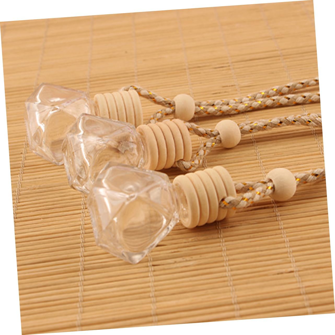 15pcs Glass Car Diffuser Bottles Refillable Empty Aromatherapy Air Containers for Essential Oils Elegant Decor for Home and Vehicle