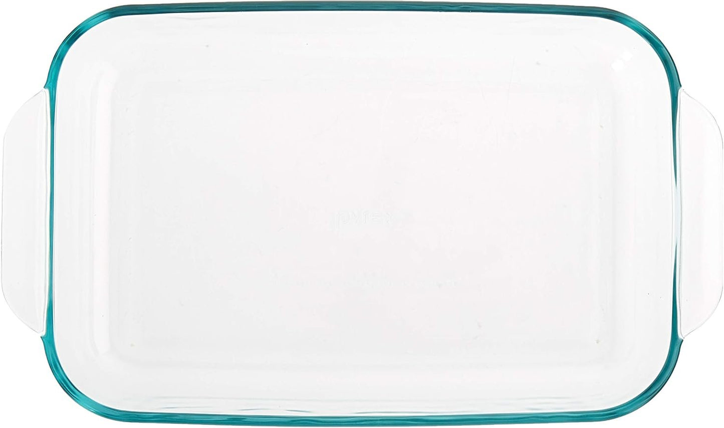 Pyrex SYNCHKG055786 Basics 2 Quart Glass Oblong Baking Dish, Clear 11.1 in. x 7.1 in. x 1.7
