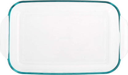 Pyrex SYNCHKG055786 Basics 2 Quart Glass Oblong Baking Dish, Clear 11.1 in. x 7.1 in. x 1.7