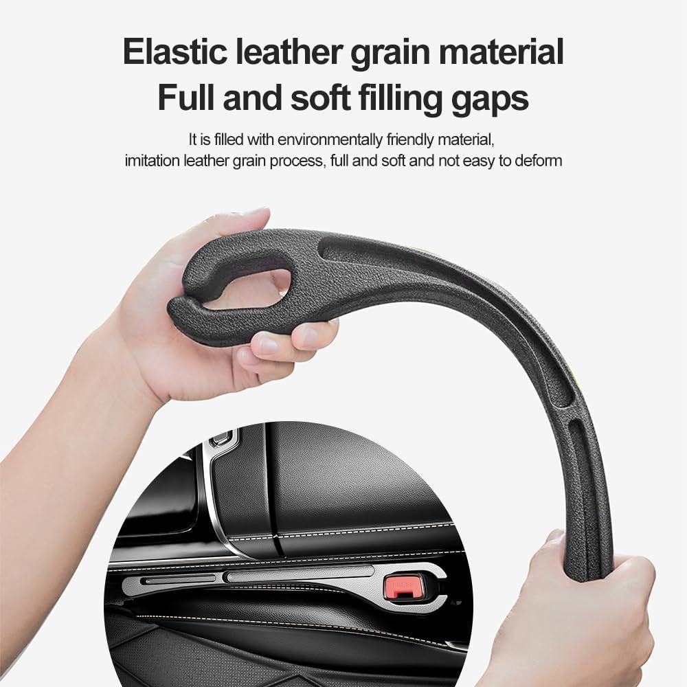 2PCS Upgrade Car Seat Gap Filler with Phone Holder,Multifunctional Car Gap Filler Car Seat Organizer for Avoiding Falling,Universal Car Interior Accessories Gap Filler for Car Seats (Black)