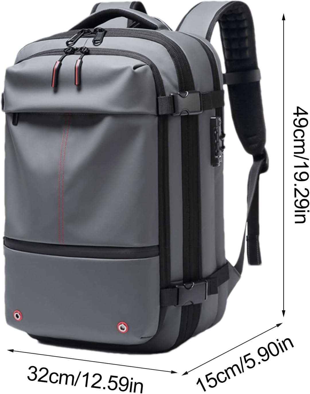 Vacuum Backpack – Anti-Theft Travel Bag | Waterproof Luggage Pack With Password Lock, Expandable 60L Volume, Air Compression Organizer, Dry Wet Divider, Outdoor Gear For Hiking & Business Trips