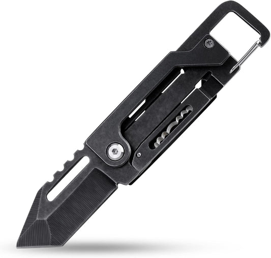 ITOKEY EDC Multitool Small Pocket Knives with Clip Box Cutter with Can/Bottle Opener, Screwdriver, Wrench and Pry Tool, Work Kinfe Gifts for Men Women Dad Everyday Carry