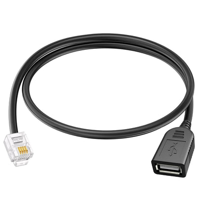 Rj11 To Usb Telephone Line Adapter, Rj11 6p4c Male To Usb Female Modem Converter, Used For Telephone Communication, Fax Machines, Modulation And Demodulation Adapters (Rj11 male to USB female30cm)