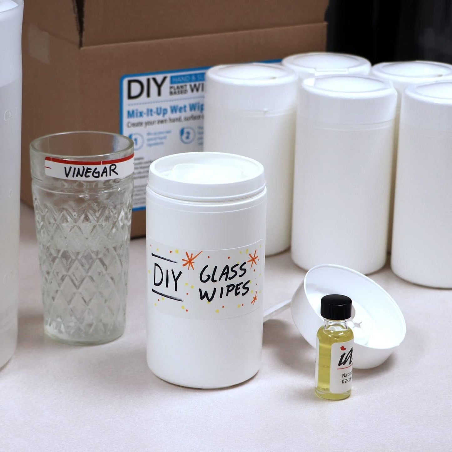 AWOW Professional DIY Empty Canisters for Wipes | Use with our 12pk Refills or Your Own Cloth | Wet Wipes or Dry Wipes, 12 pk