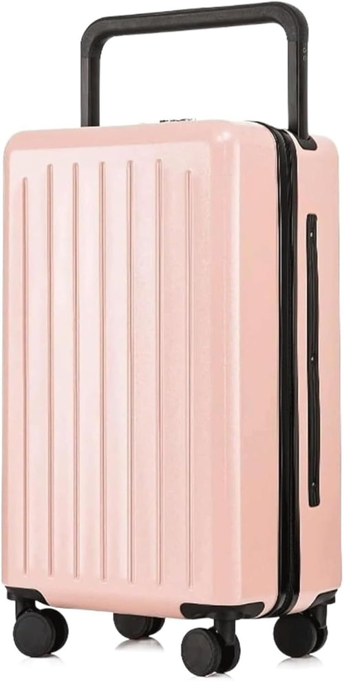 Suitcase 24 in Large Capacity Luggage Security Combination Lock Suitcase Wear-Resistant Luggage Carry-on Suitcase (Color : Pink, Size : 24Inch)