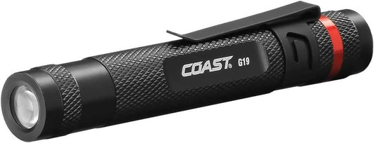 COAST 1XAAA Black Aluminium 54 LUMENS MAX Beam Inspection Pen Torch