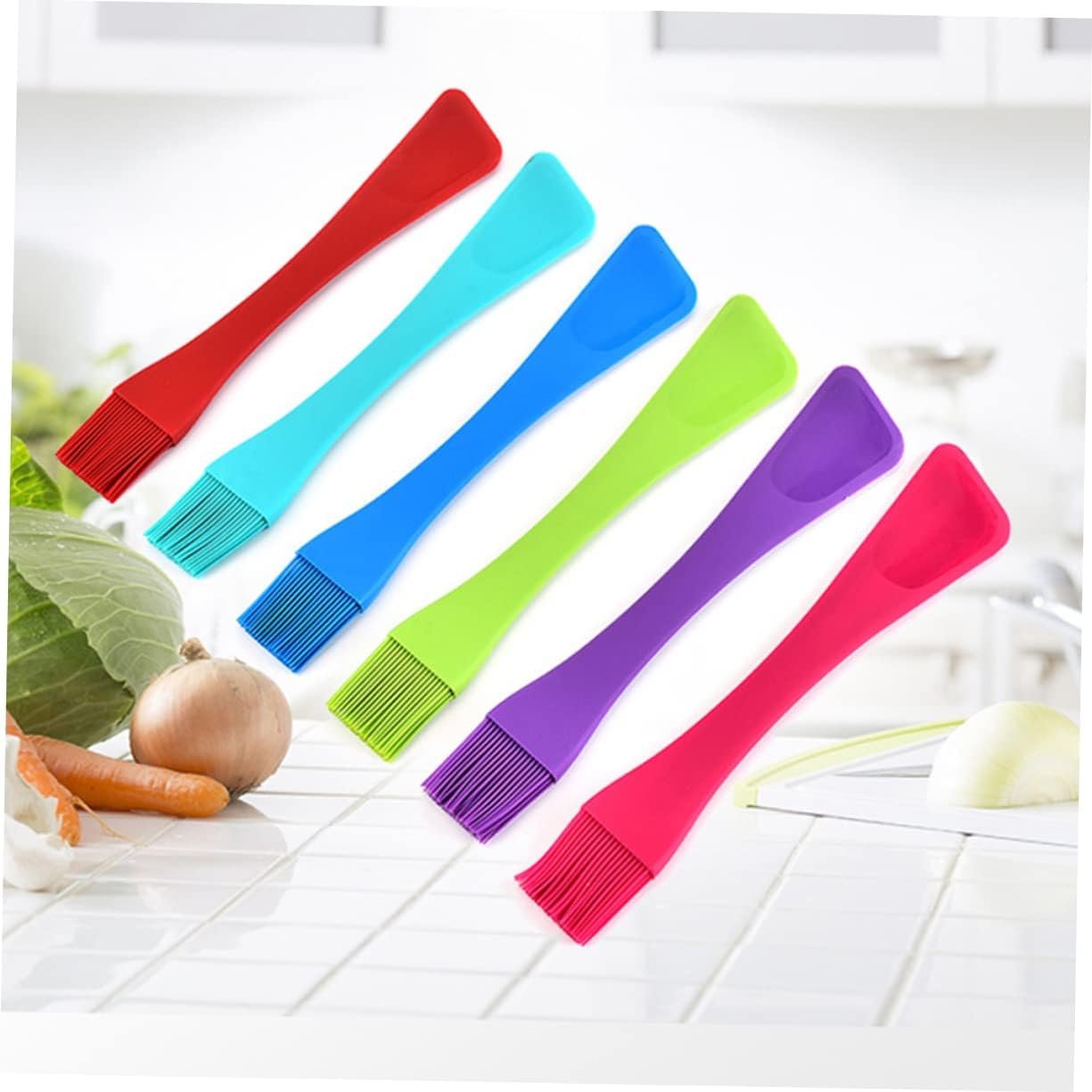 Toddmomy 2 Pezzi pennello da imbastitura in silicone Gadget da cucina piccolo Utensili da cucina cooker barbrcue bicchiere Pennello da forno pennello da in silicone Blue
