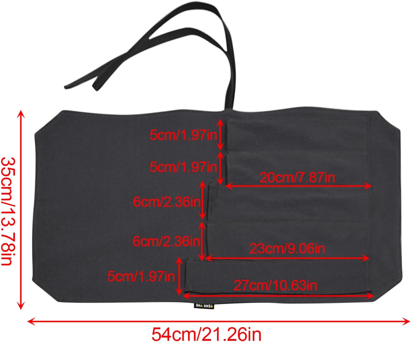 Cutter Roll Bag, Storage Kitchen Tool Organizer, Protective Travel Pouch, 21.26 x 13.78 Inches Portable Carry Case for Camping, Outdoor Cooking, Travel Gear, Black, Please refer to description