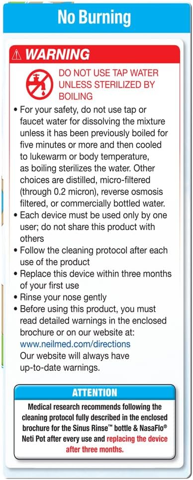 Neilmed's Sinus Rinse, Pediatric, Complete Saline Nasal Rinse Kit 60 Premixed Packets