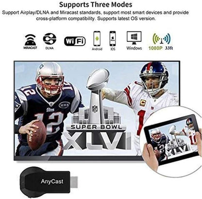 COMBLU Wireless Display Adapter, 4K 1080P HDMI WiFi Mobile Screen Mirroring Receiver Dongle for i-Phone Mac i-OS Android to TV Projector Support Miracast Airplay DLNA