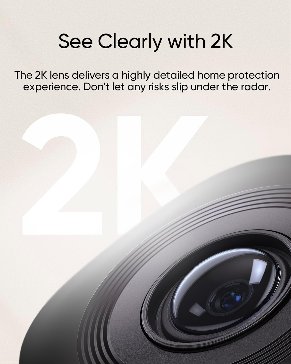 eufy Security Indoor Cam C220, Home Security Camera, 2K Resolution with 360° Pan and Tilt, Plug-in Security Indoor Camera, Only Supports 2.4GHz Wi-Fi, Human/Motion Al, Night Vision, HB3 Compatible