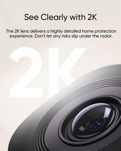 eufy Security Indoor Cam C220, Home Security Camera, 2K Resolution with 360° Pan and Tilt, Plug-in Security Indoor Camera, Only Supports 2.4GHz Wi-Fi, Human/Motion Al, Night Vision, HB3 Compatible