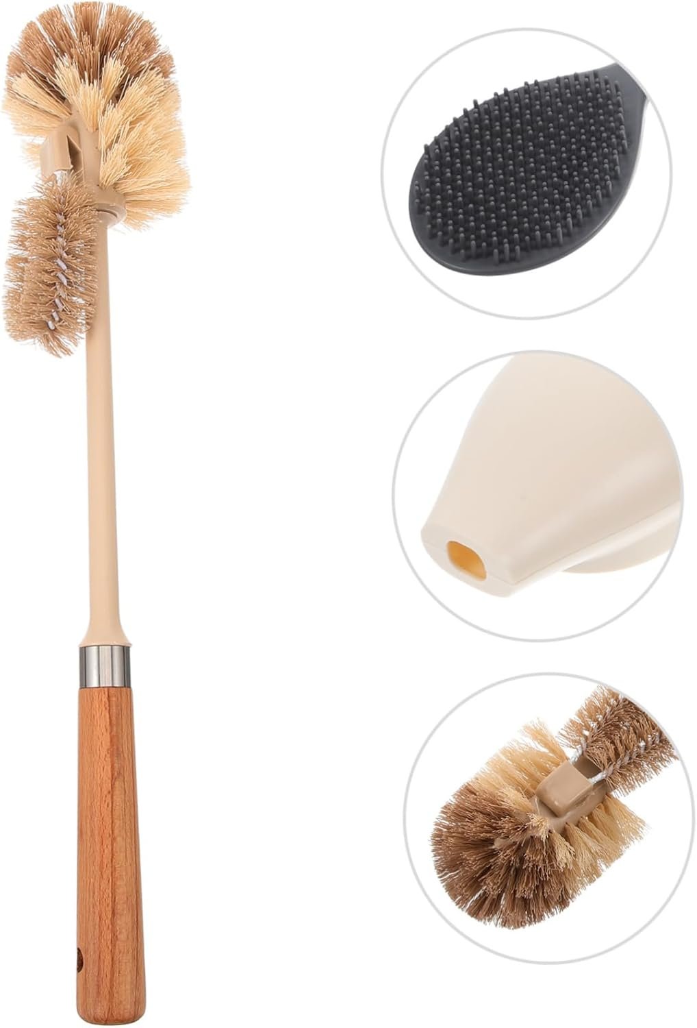 VALICLUD Cleaning Brush with Long Handle Ergonomic Bowl Brush for Bathroom Kitchen Toilet