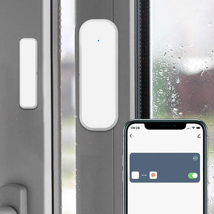 Smart Door Open/Close Detectors - Home Automation WiFi Door Sensor | App Remote Notification, | Magnetic Security Equipment for Bedroom Living Room in