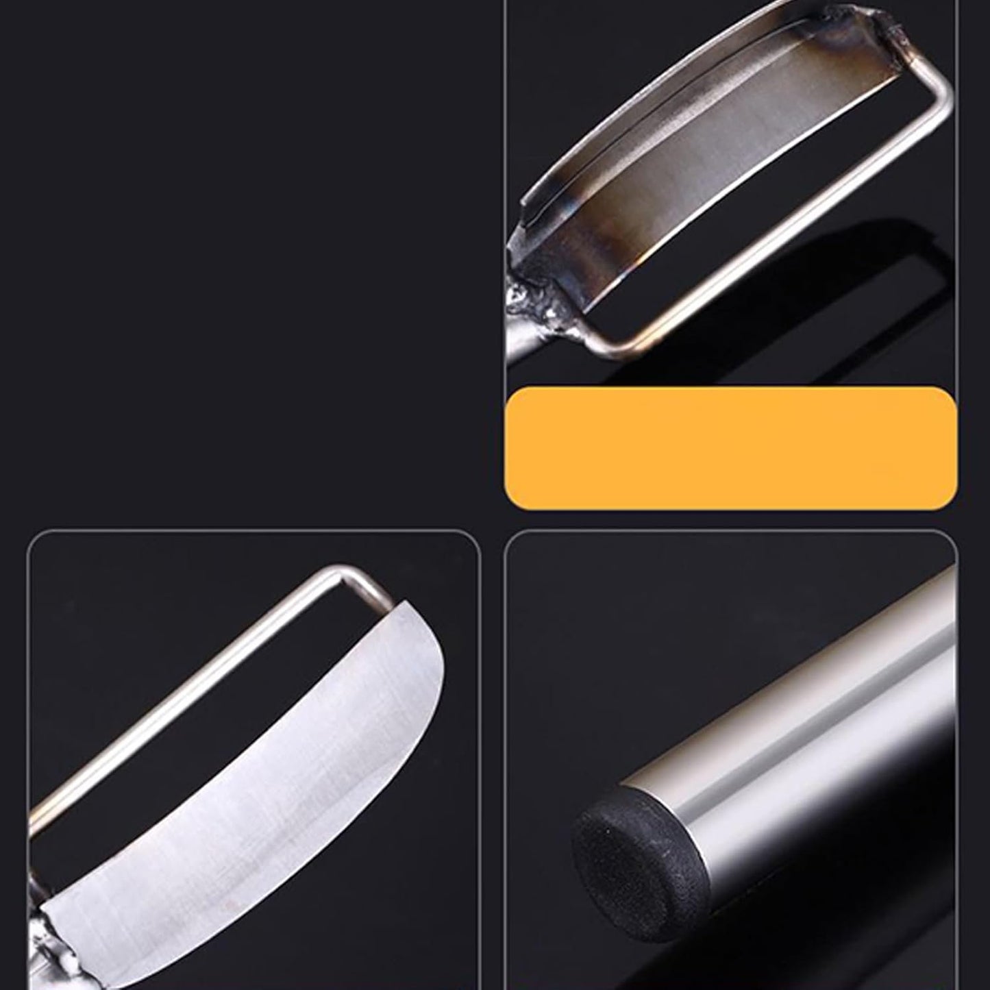 Vegetable Peeler - Manual Stainless Steel Peeler | Anti-Slip Grip Kitchen Gadget | Reusable Food Prep Tool, Blade Utensil, Compact Peeling Accessory Home Use
