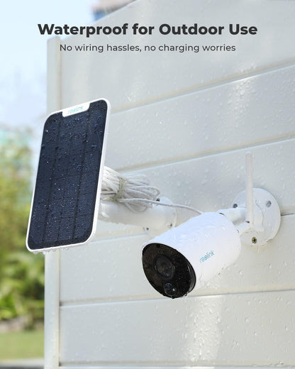 REOLINK 2K 3MP Solar Security Camera, Wireless Home Security Camera Outdoor Indoor, Night Vision, Human/Car Detection, 2.4G WiFi, Local Storage, No Monthly Fee, Support Home Hub, Argus Eco+Solar Panel
