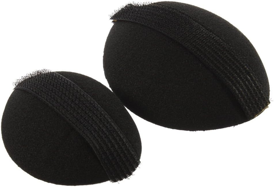 4Pcs/2Pair Sponge Bump It Up Volume Hair Base Styling Insert Tool Hair Accessories Black