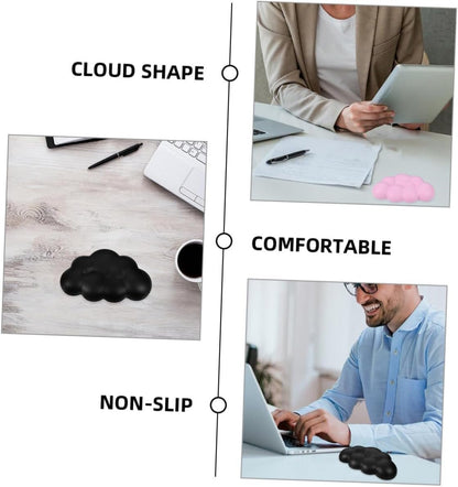 CAXUSD Ergonomic Keyboard Mat 2 Pack Wrist Rest Pad Skid-Resistant Comfortable Support for Desk Gaming