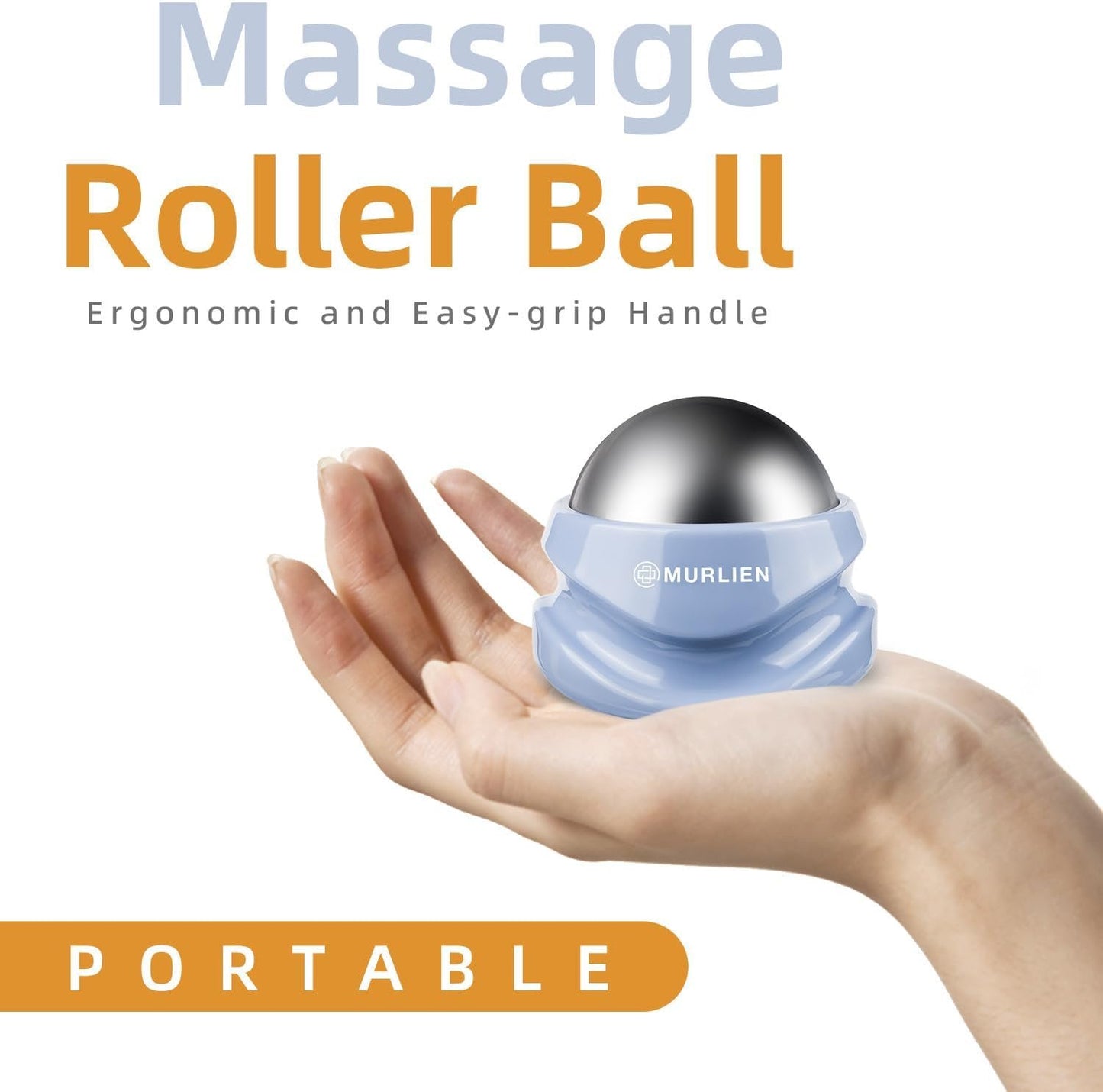MURLIEN Ice Therapy Massage Roller Ball, Manual Massager for Trigger Point, Deep Tissue Massage, Alleviating Muscle Tension and Pain Relief, Suitable for Neck, Back, Shoulders, Arms, Legs, Thighs etc