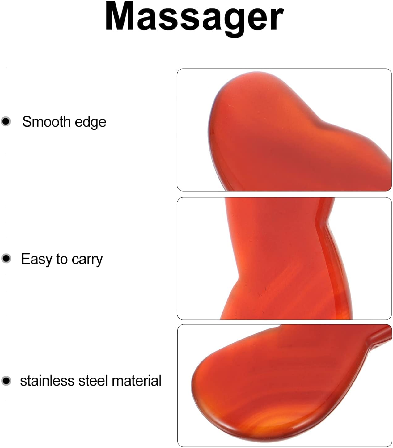 DEARMAMY 1 Pezzo Raschietto Di Raschiatura Massaggio Di Massaggio Per Il Viso Attrezzo Piastra Raschiante Asse Collo e Spalla Facciale Strumenti Per Il Viso Terapia Agata