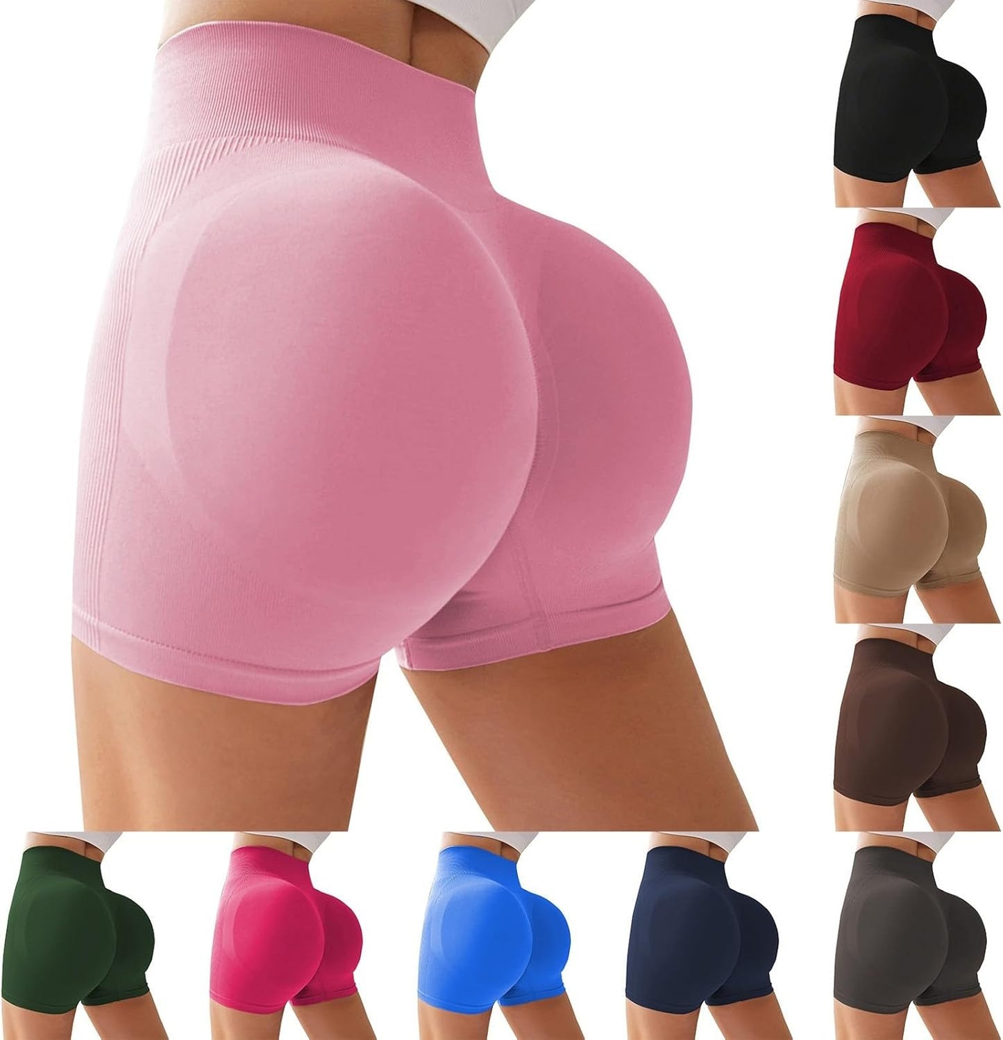 Gym Shorts Women High Waist Peach Lift Hip Sports Shorts Tight Yoga Shorts Workout Shorts Scrunch Butt Shorts