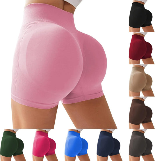 Gym Shorts Women High Waist Peach Lift Hip Sports Shorts Tight Yoga Shorts Workout Shorts Scrunch Butt Shorts