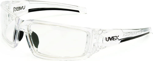 Uvex by Honeywell Hypershock Safety Glasses, Clear Frame with Clear Lens & HydroShield Anti-Fog Coating (S2970HS)
