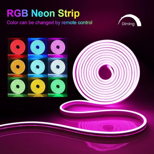 UanTii RGB Smart Neon Light Strip 10 Meters,Tuya WiFi Rope Lights IP67 Waterproof Music Sync Timing DIY Lighting Strips,App and Voice Control (10)