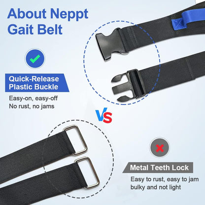 Gait Belts Transfer Belts for Seniors Physical Therapy with Handles Safety Gait Belt for Lifting Elderly Fall Prevention Devices Medical Walking Belt for Home Care, Patients Standing Assist
