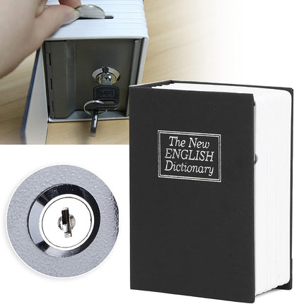 Mini Simulation Book Safe Storage Box Security Lock Case For Money Cash Gioielli con le Chiavi Applicazione Scena di Applicazione Home Office