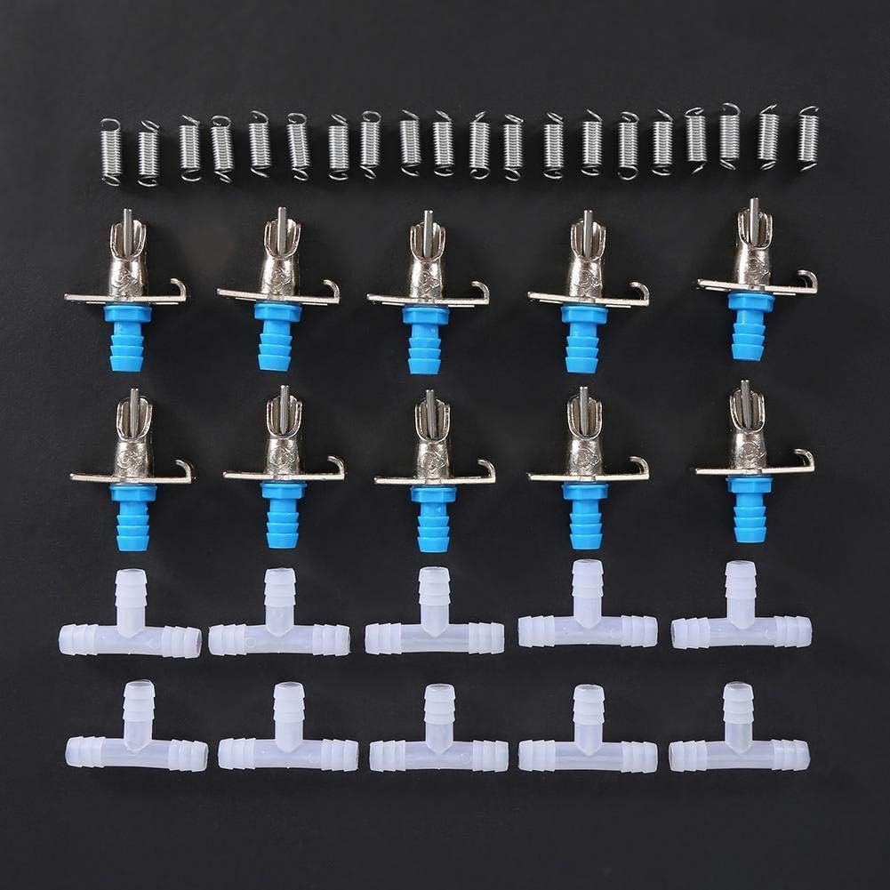 10PCS Automatic Rabbit Nipple Drinker, Bunny Feeder Rodent Mouse Waterer Poultry Watering System for Small Animals Guinea Pig Ferret Rat Mice