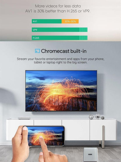 KM2 Plus Deluxe ATV Box 4K Androidtv 11 TV Box Amlogic S905X4 4GB DDR4 32GB 2.4G&5G WiFi6 1000M LAN BT5.0 Support AV1 4K HDR Box
