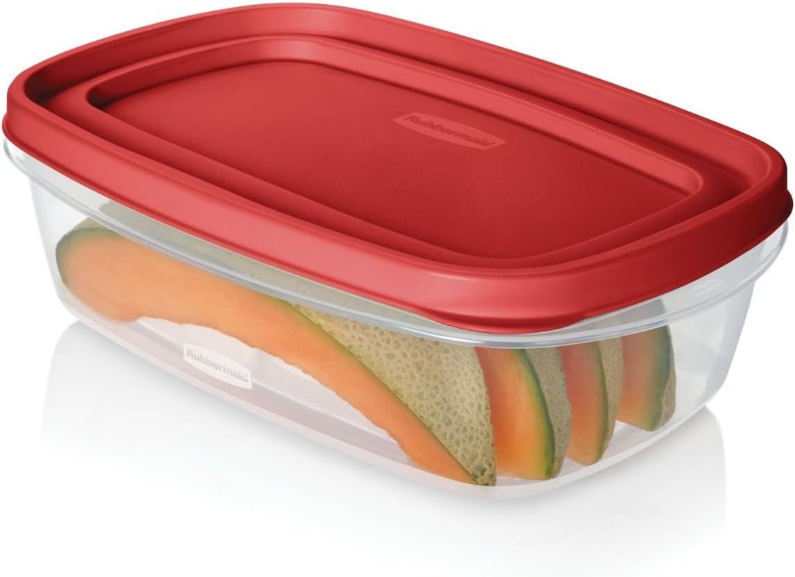 Rubbermaid Easy Find Lids Food Storage Container, 8.5 Cup, Racer Red